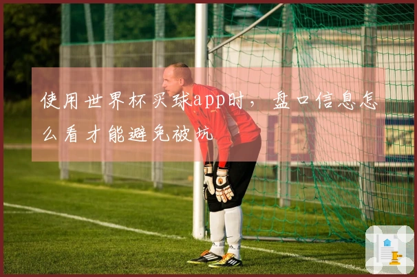 使用世界杯买球app时，盘口信息怎么看才能避免被坑